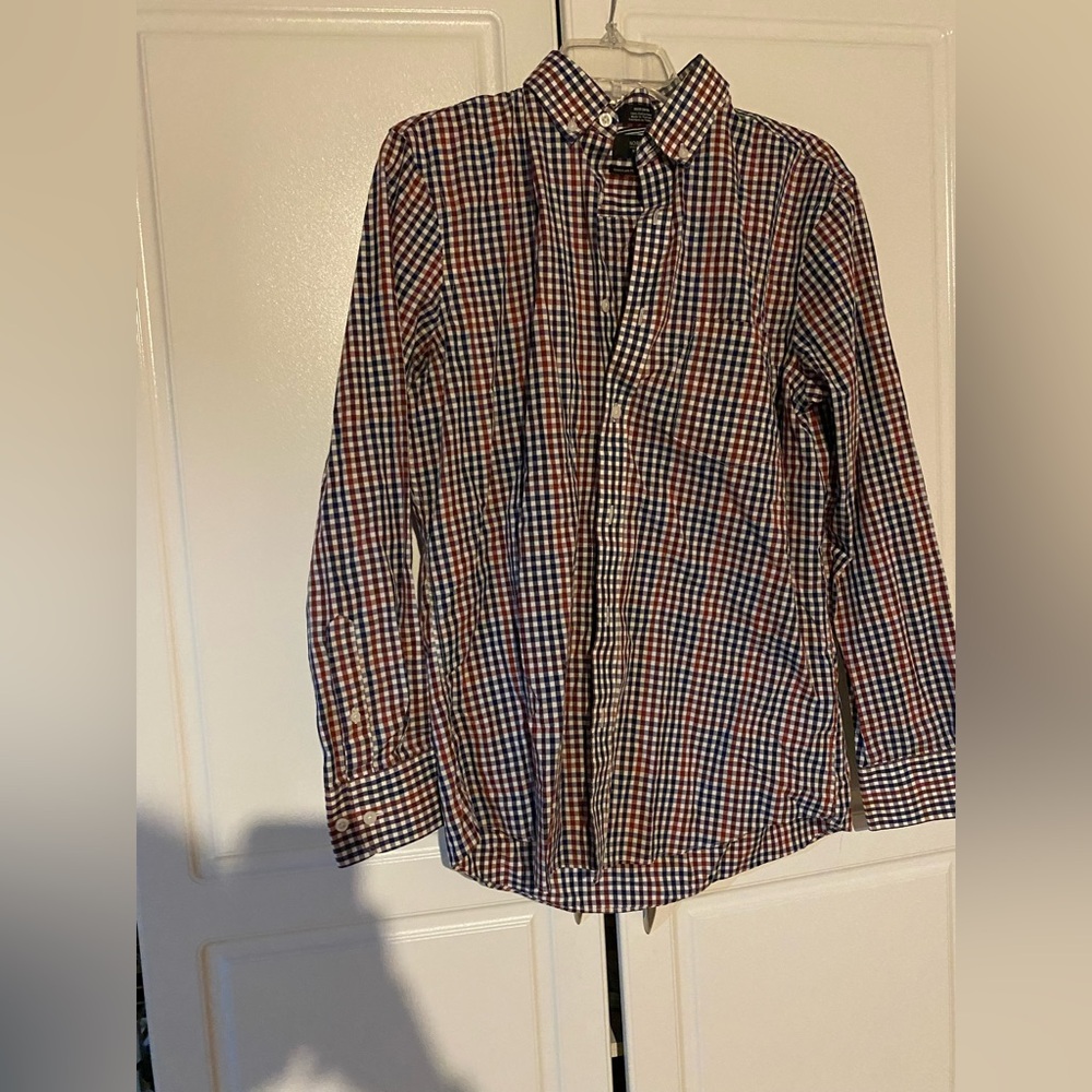 Nordstrom 100% cotton Multicolor Checkered Button Down Shirt